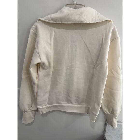 The Drop “Murphy” Half-Zip Sweatshirt | Cream | Size XS NWT - Picture 4 of 8